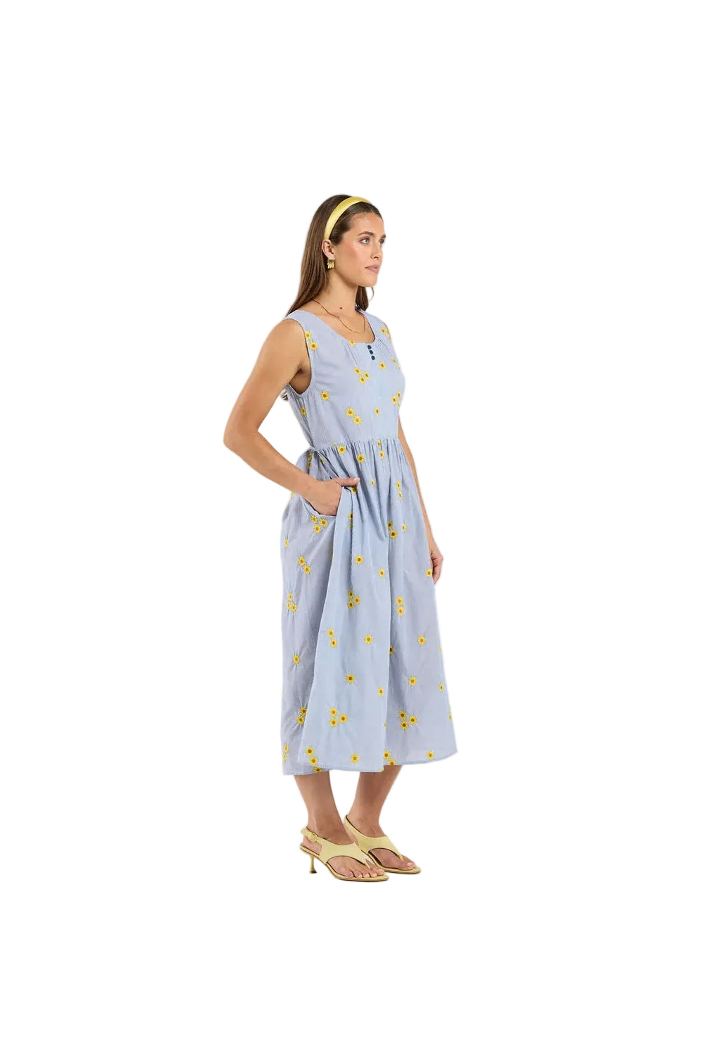 Thing Thing Cassandra Dress - Sunstripe - Stencil