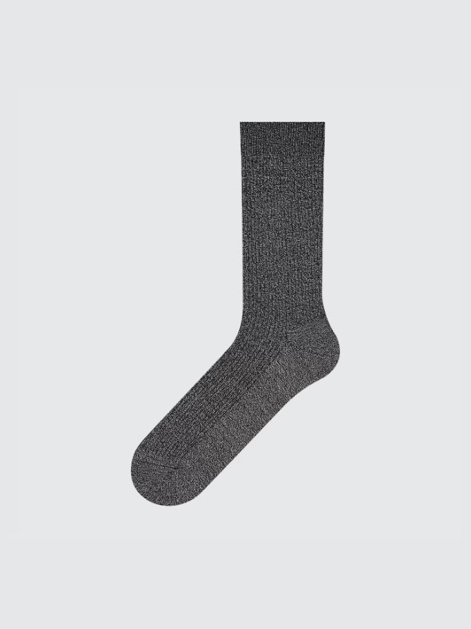 Uniqlo Colorful 50 Sock - 06 Gray Heather - Stencil