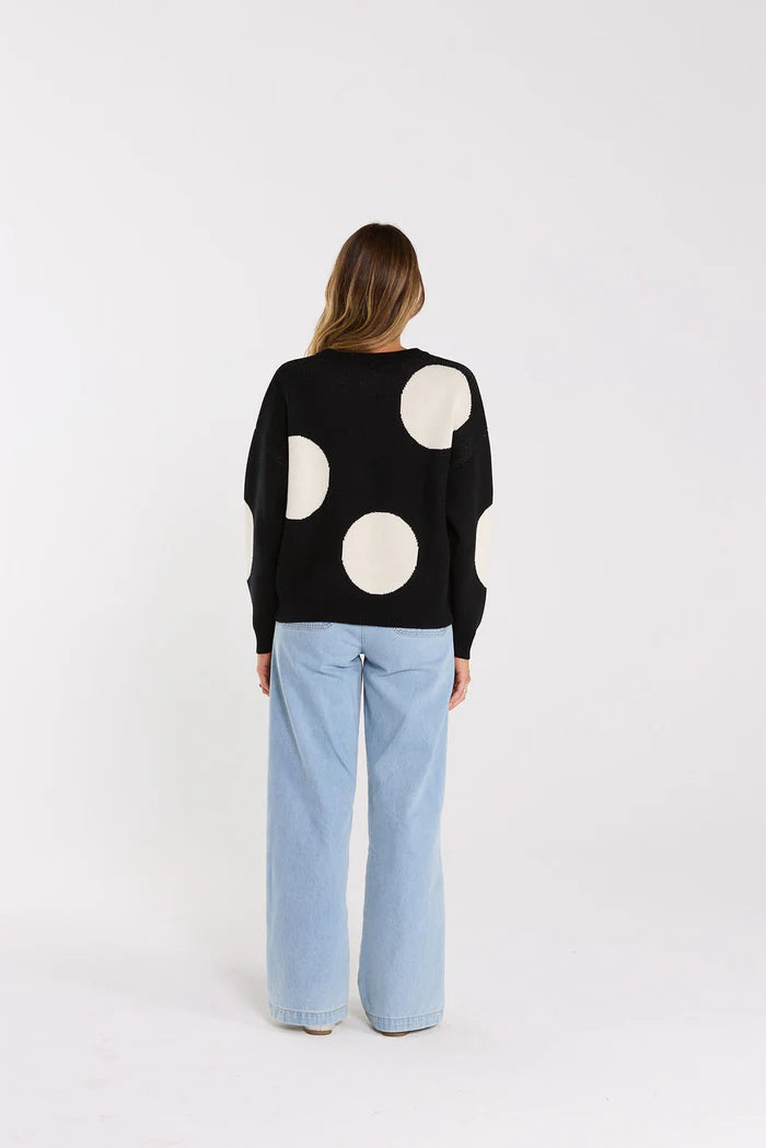 Thing Thing Spotty Jumper - Black