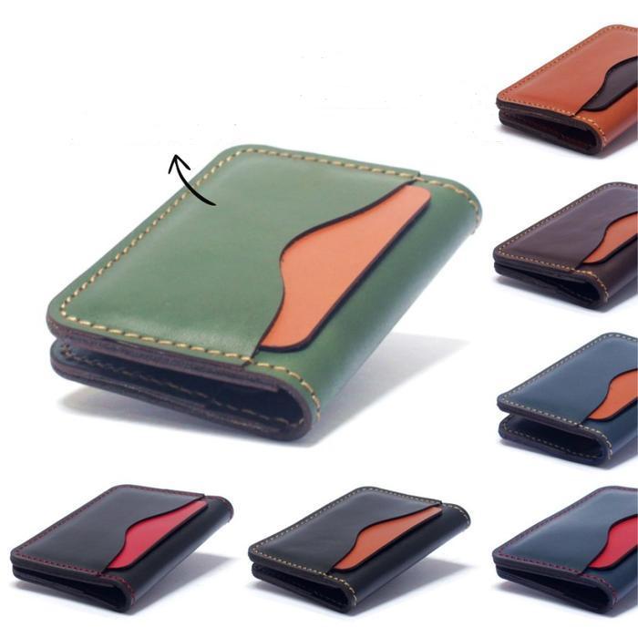 Philo Goods 2 Tone Card Wallet - Black / Tan