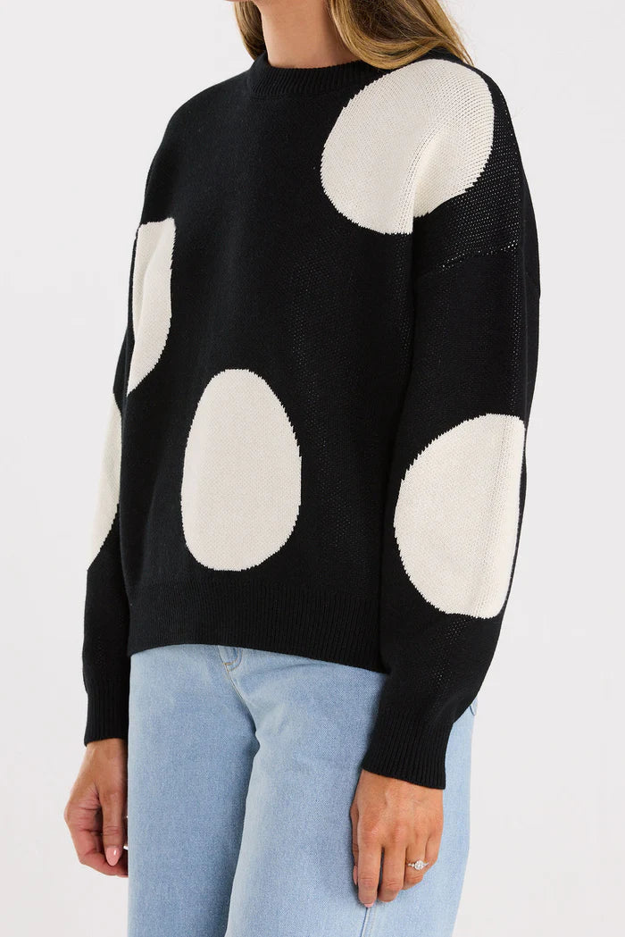 Thing Thing Spotty Jumper - Black - Stencil