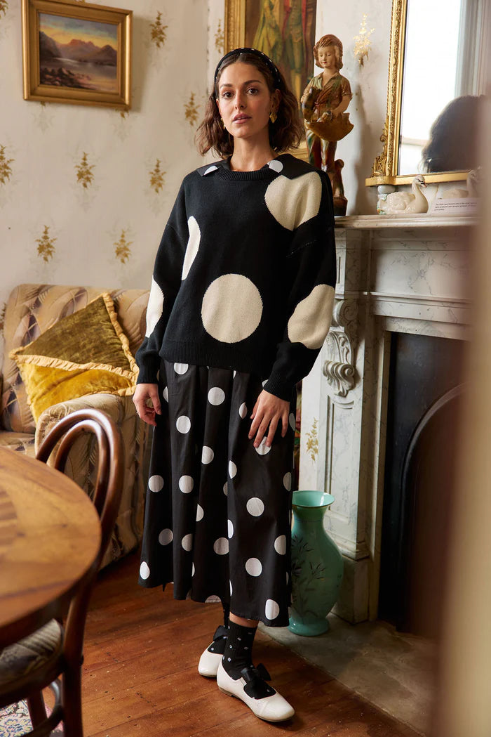 Thing Thing Spotty Jumper - Black - Stencil