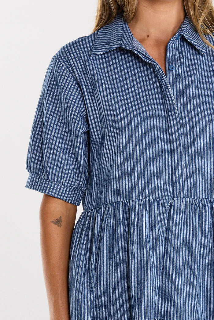 Thing Thing Nova Dress - Skyline Denim - Stencil