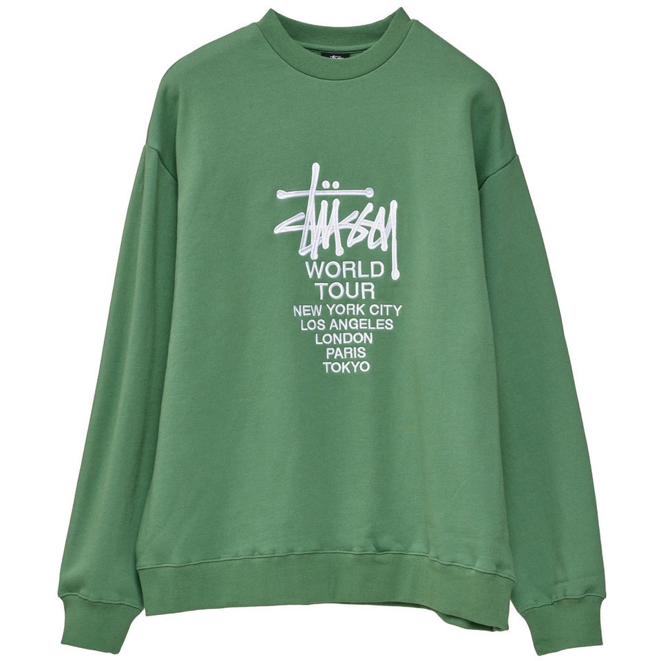Stussy Solid World Tour Crew Green