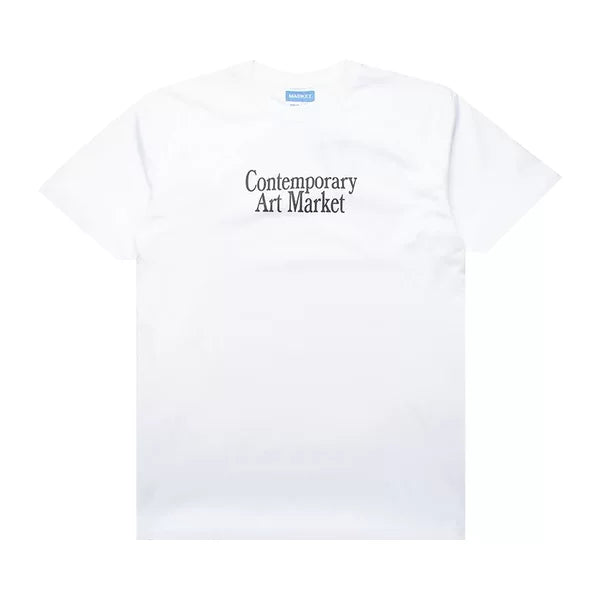 Market Smiley Contemporary Art T-Shirt White