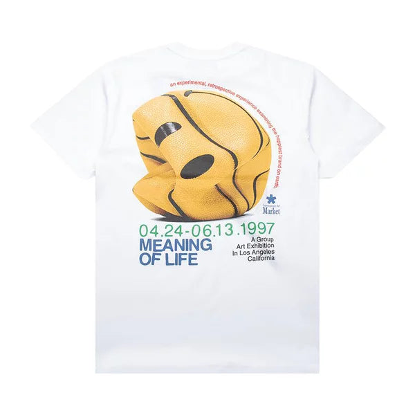 Market Smiley Contemporary Art T-Shirt White