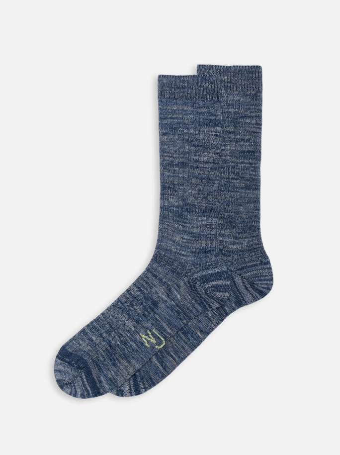 Nudie Rasmusson Mens Rib Sock Blue