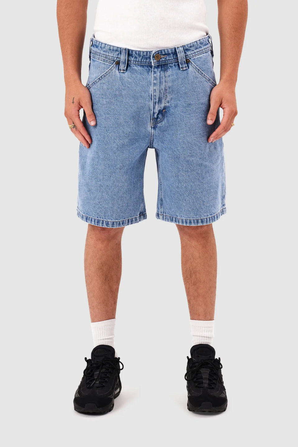 ABrand A5 Baggy Short - Larry - Light Vintage Indigo