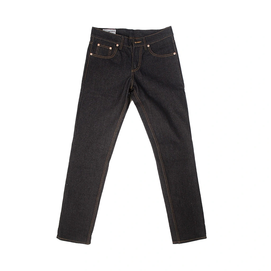 PMD & Co Gorilla 14oz Black Indigo Denim Selvedge Accent Slim Fit - Stencil