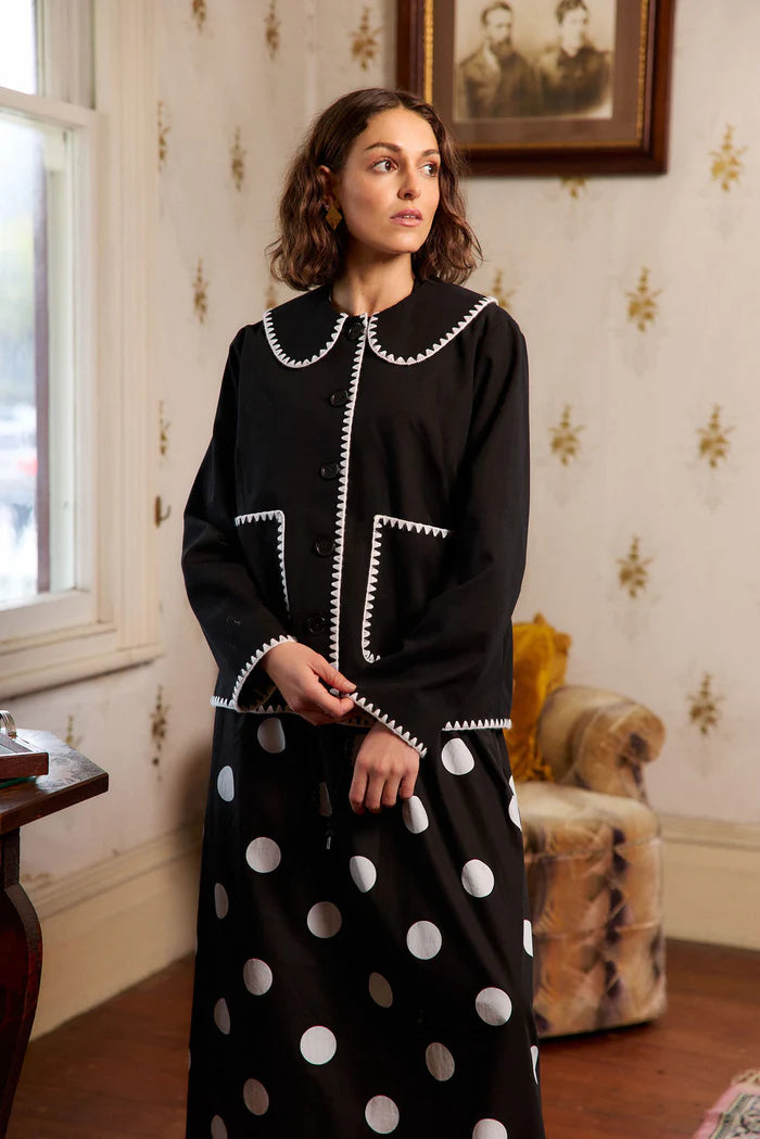 Thing Thing Stitchline Jacket - Black - Stencil