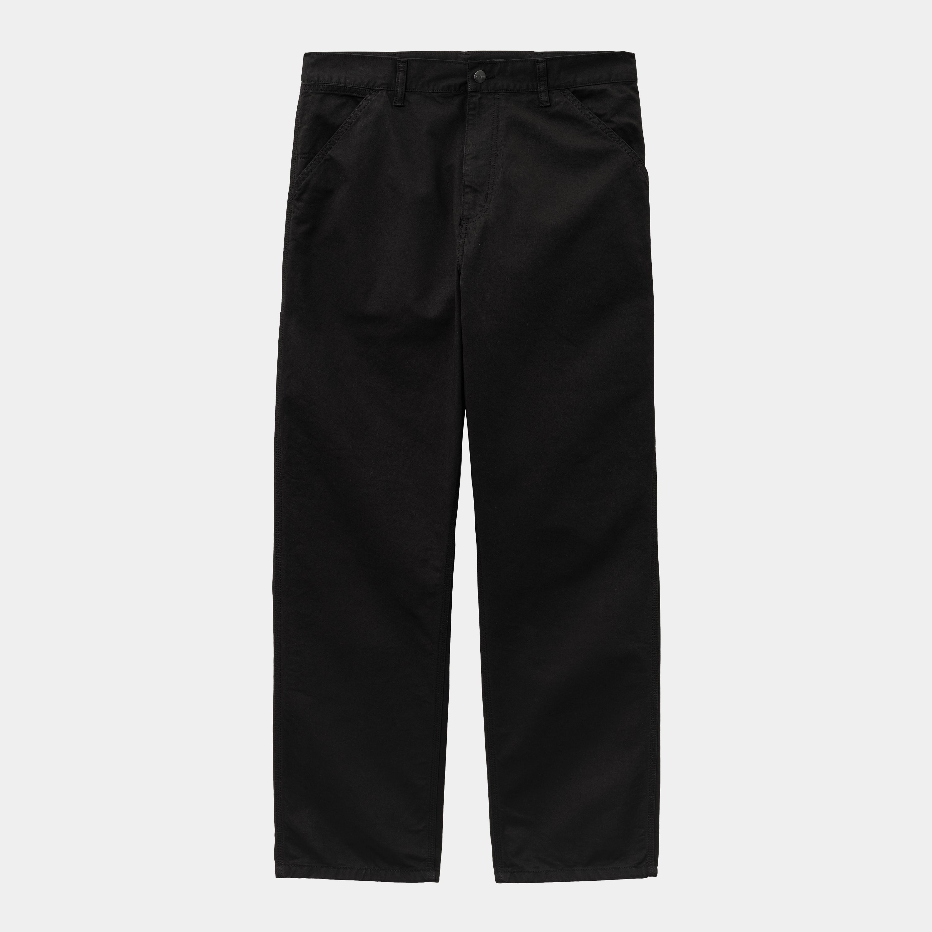 Carhartt Single Knee Pants - Black Garment Dyed - Stencil