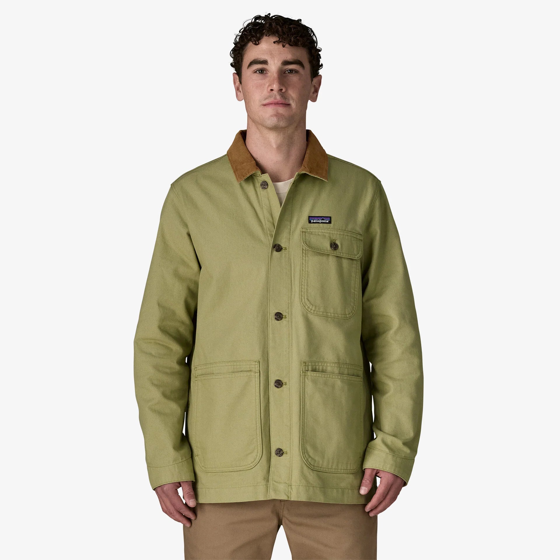 Patagonia Men's Point Reyes Canvas Jacket - Gumtree Green - Stencil