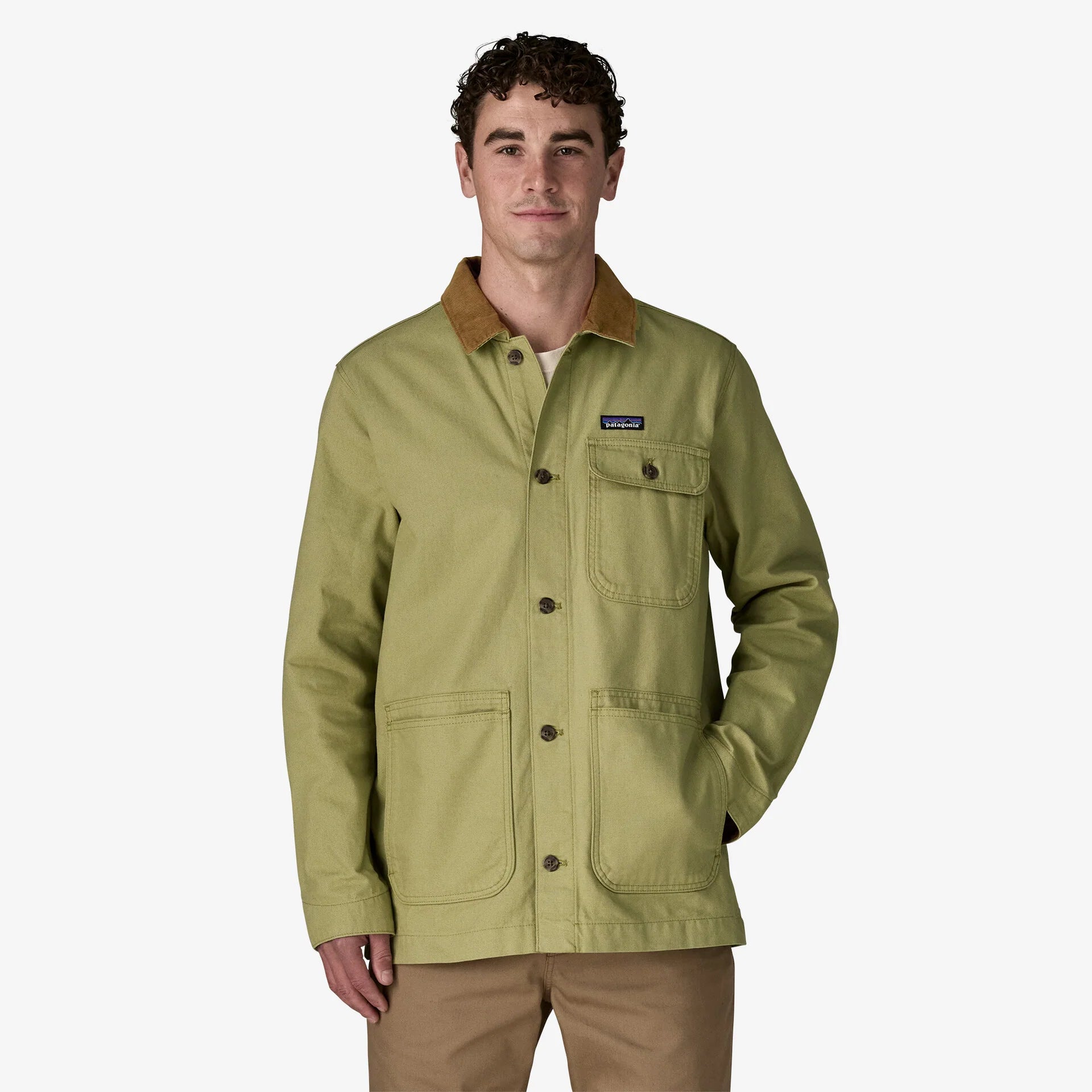 Patagonia Men's Point Reyes Canvas Jacket - Basin Green - Stencil