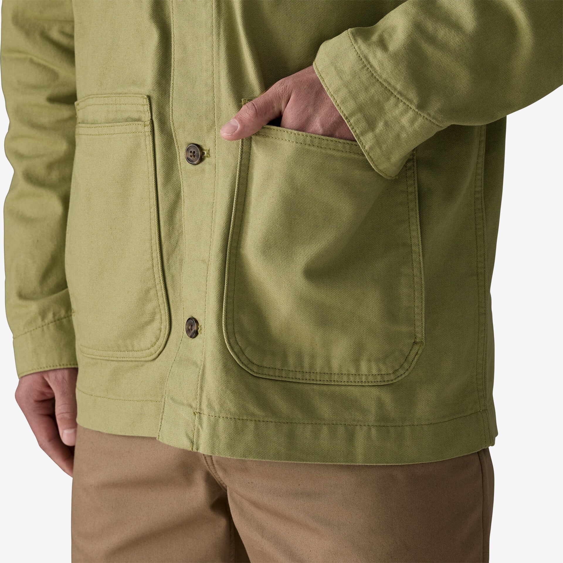 Patagonia Men's Point Reyes Canvas Jacket - Basin Green - Stencil