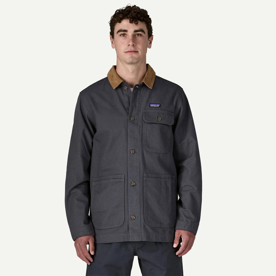 Patagonia Men's Point Reyes Canvas Jacket - Smoulder Blue - Stencil