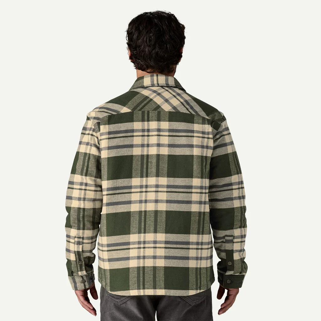 Patagonia Men's Lightweight Insulated Fjord Flannel Shirt - Ashore: Old Growth Green - Stencil