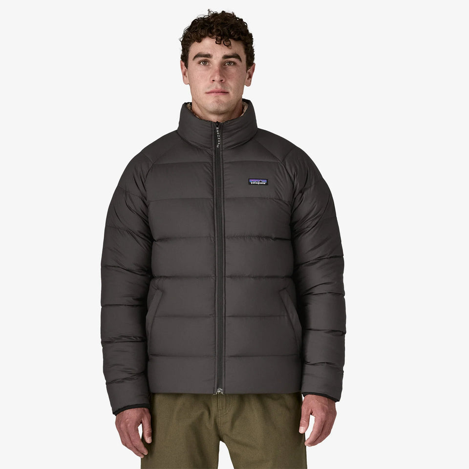 Patagonia Men's Reversible Silent Down Jacket - Black - Stencil