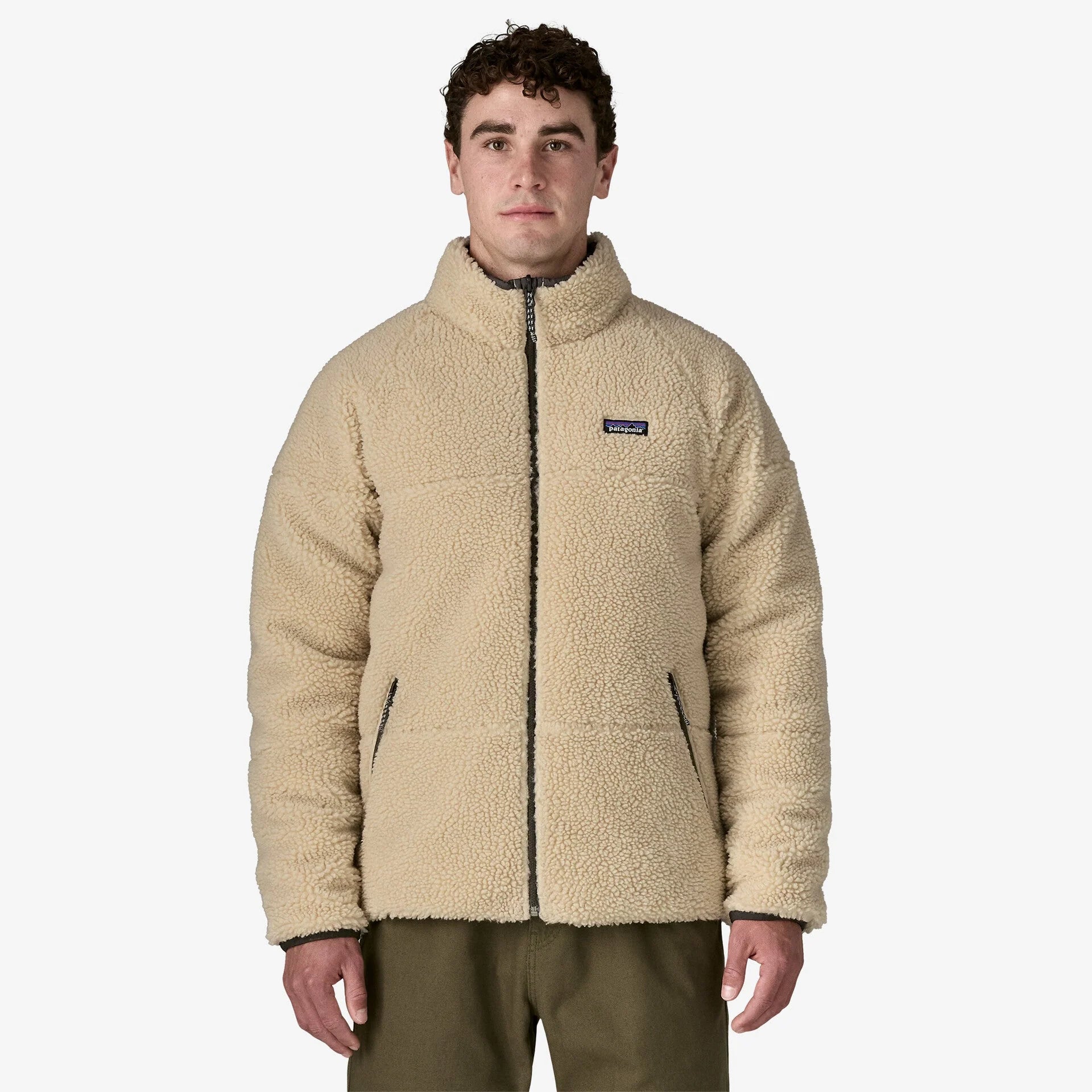 Patagonia Men's Reversible Silent Down Jacket - Black - Stencil