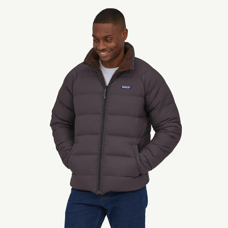 Patagonia Men's Reversible Silent Down Jacket Ink Black - Stencil