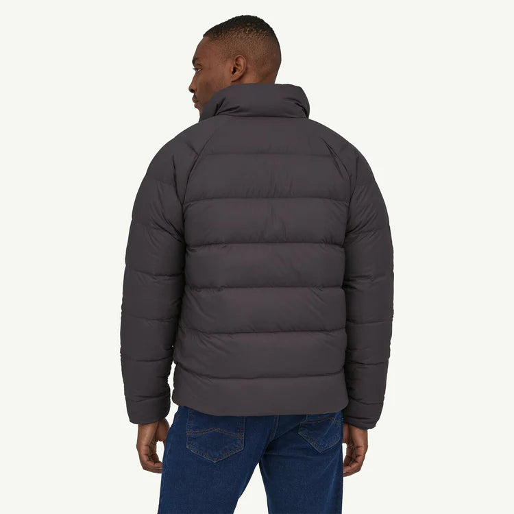 Patagonia Men's Reversible Silent Down Jacket Ink Black - Stencil