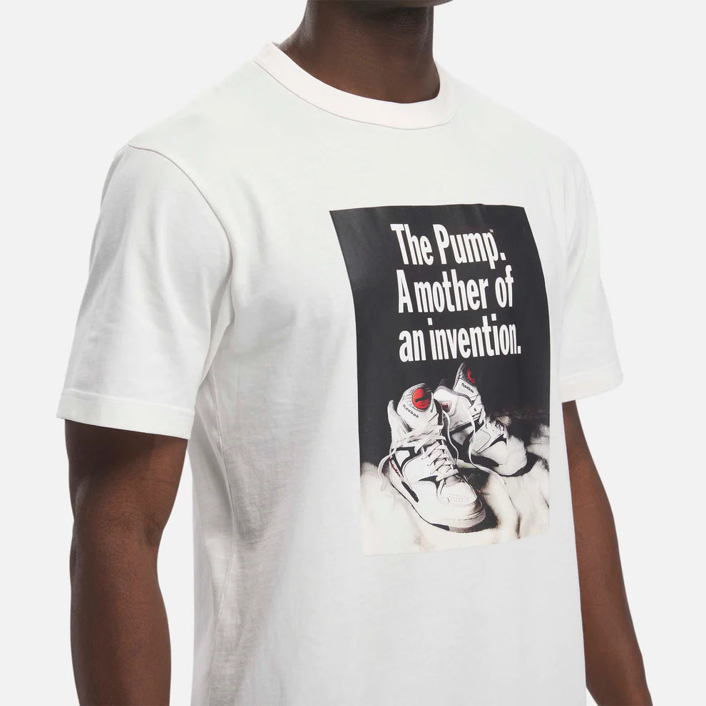 Reebok Basketball Pump Graphic Tee Chalk - Stencil