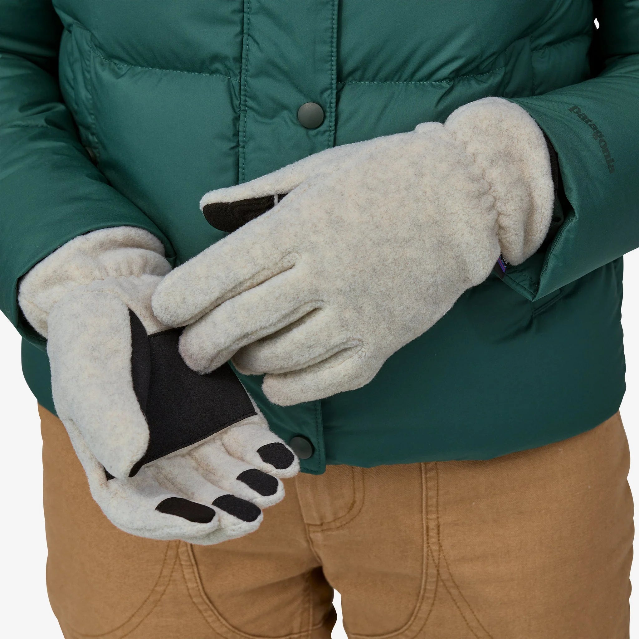 Patagonia Synchilla™ Fleece Gloves - Oatmeal Heather - Stencil
