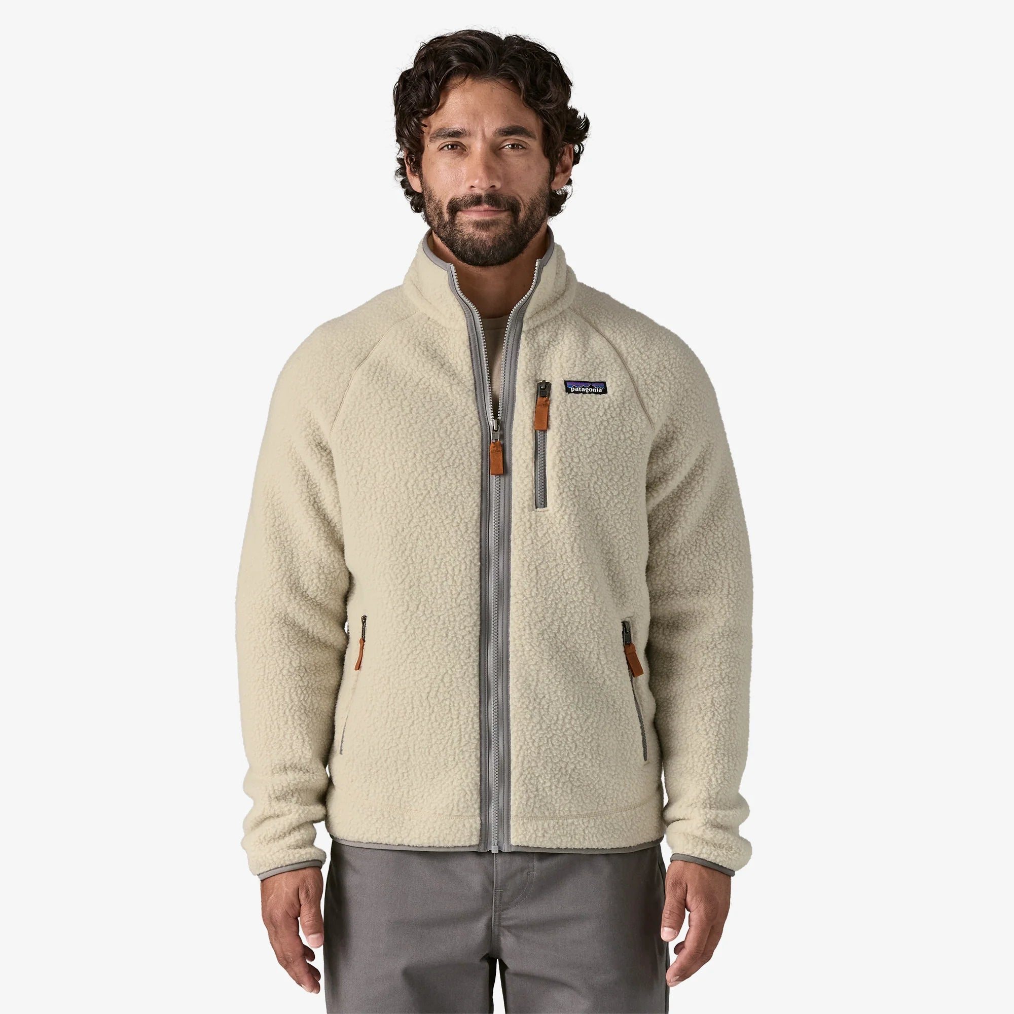 Patagonia Men's Retro Pile Fleece Jacket - Pelican - Stencil