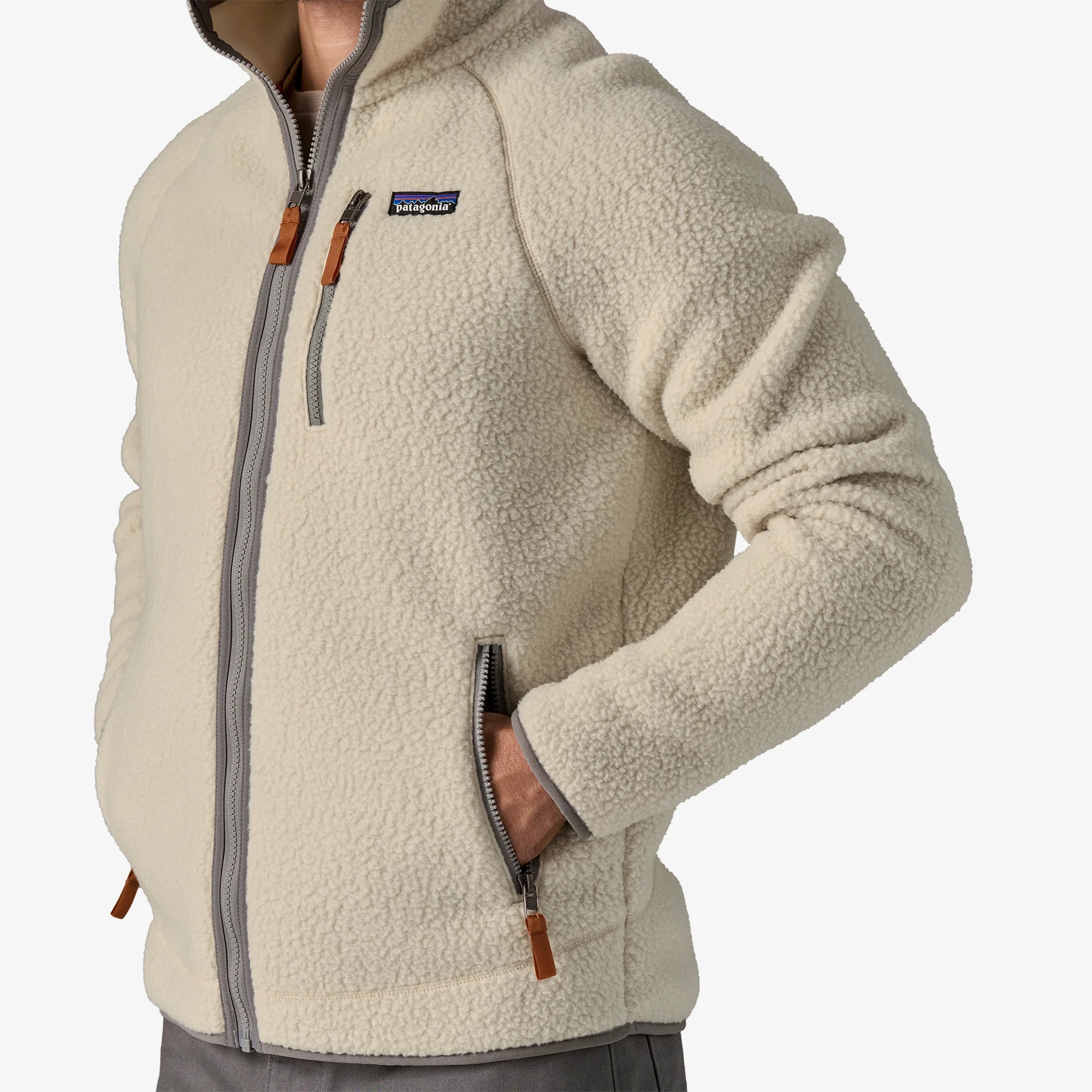 Patagonia Men's Retro Pile Fleece Jacket - Pelican - Stencil