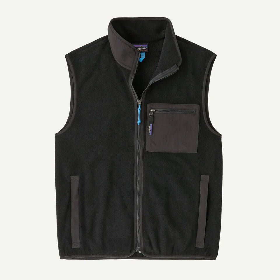 Patagonia Men's Synchilla® Fleece Vest - Black Solid - Stencil