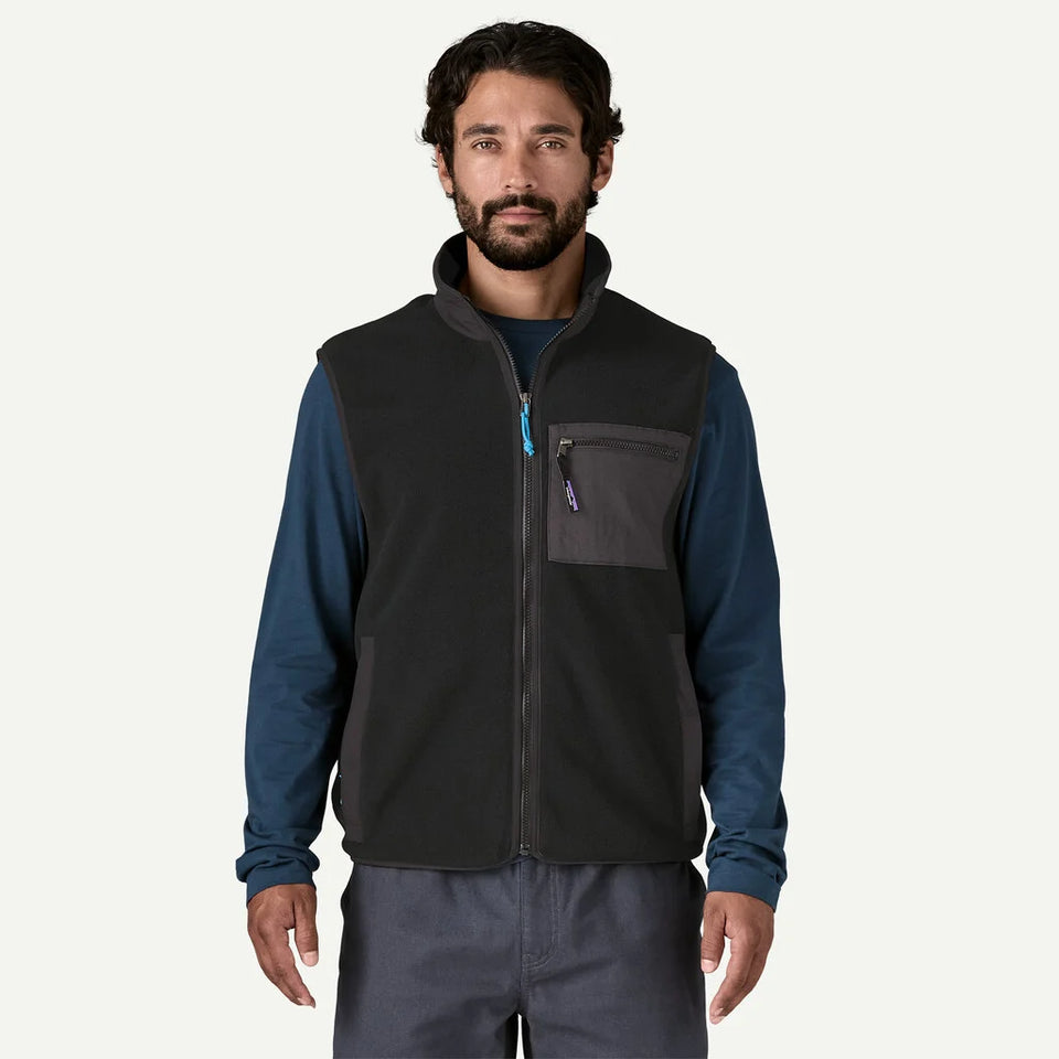 Patagonia Men's Synchilla® Fleece Vest - Black Solid - Stencil