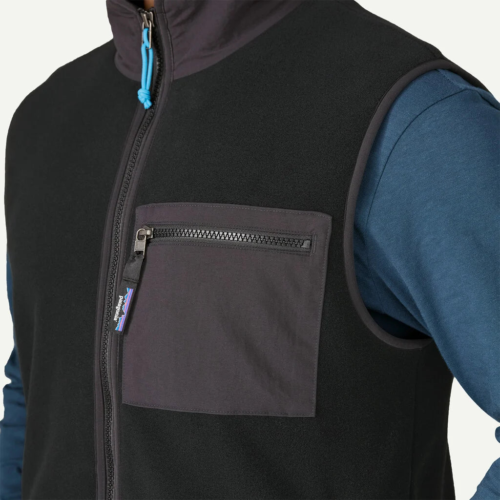 Patagonia Men's Synchilla® Fleece Vest - Black Solid - Stencil