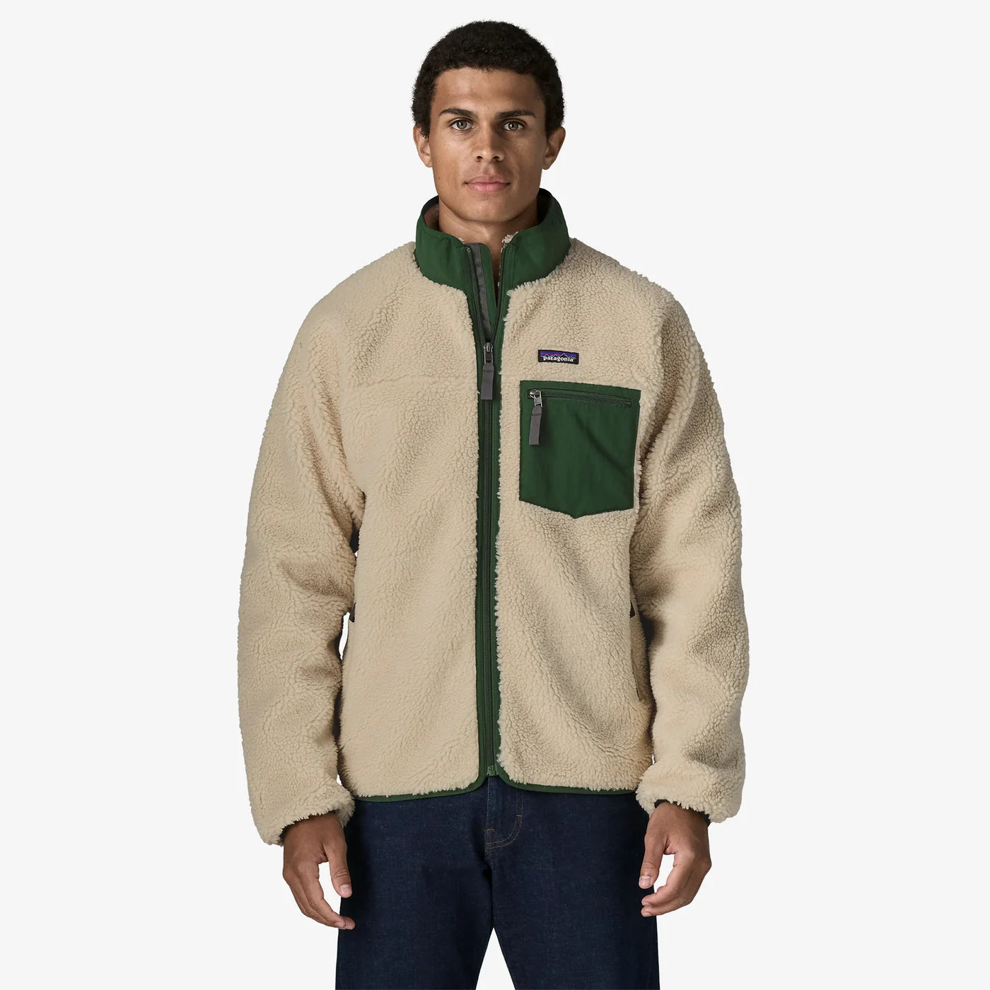 Patagonia Men's Classic Retro-X Jacket - Dark Natural with Treeline Green