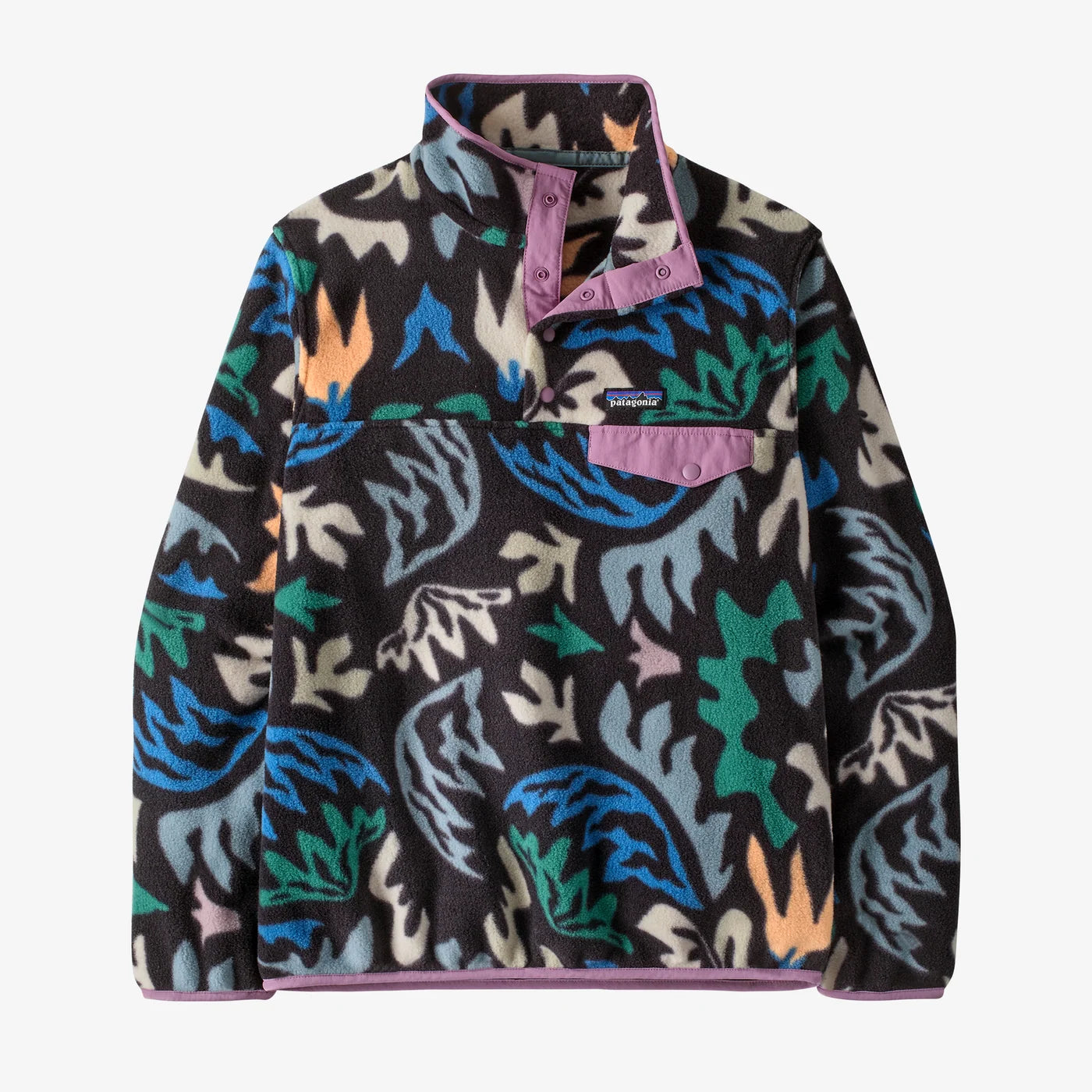 Patagonia Women's Lightweight Synchilla® Snap-T® Fleece Pullover - Kaleido: Black