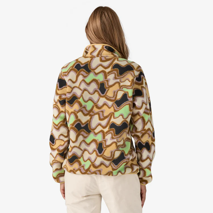 Patagonia Women's Lightweight Synchilla® Snap-T® Pullover - Small Currents: Natural - Stencil
