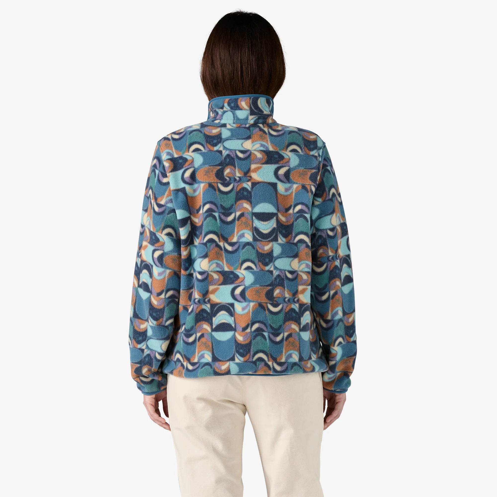 Patagonia Women's Lightweight Synchilla® Snap-T® Fleece Pullover - Swallowtail Geo: Still Blue