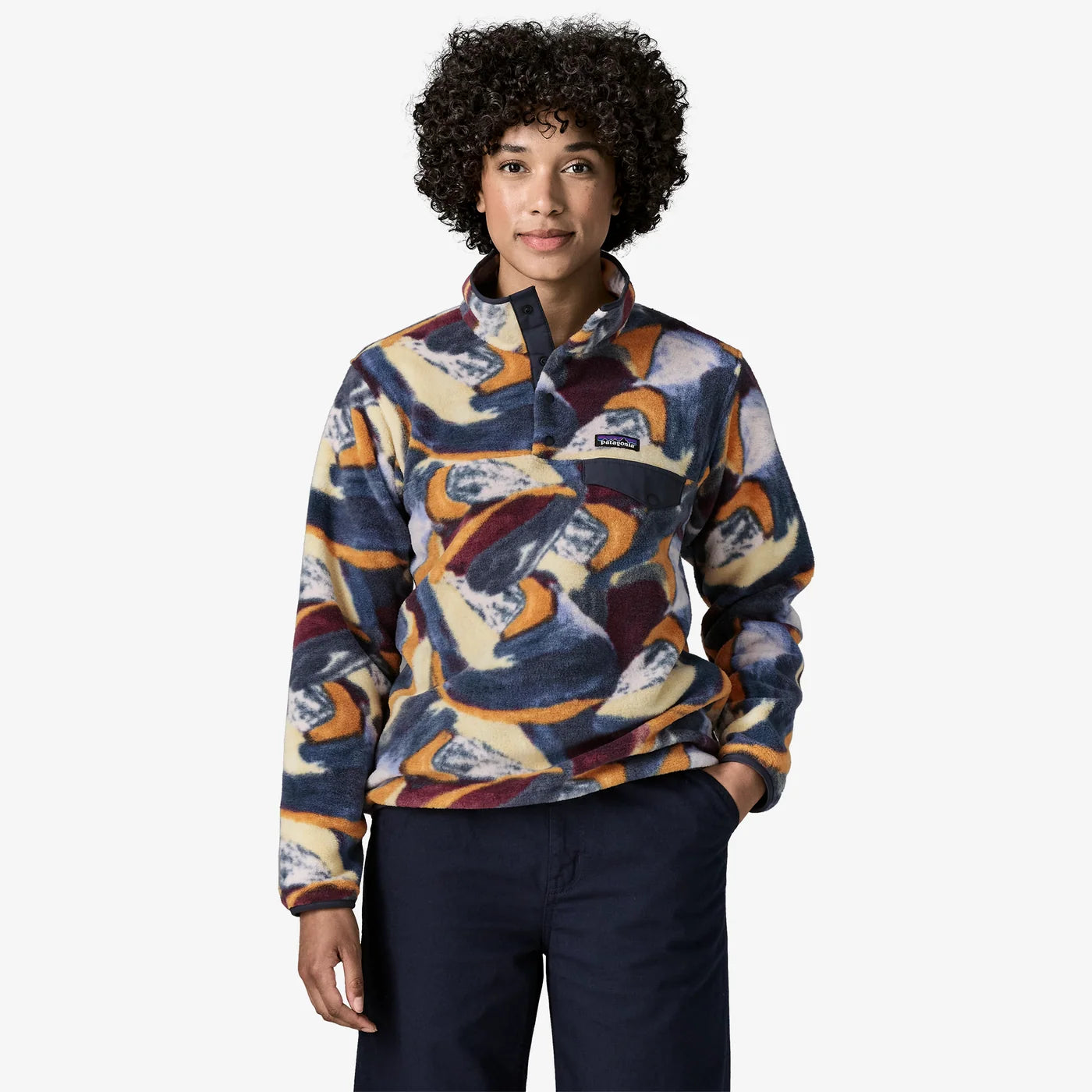 Patagonia Women's Lightweight Synchilla® Snap-T® Fleece Pullover - Smudge: Smolder Blue