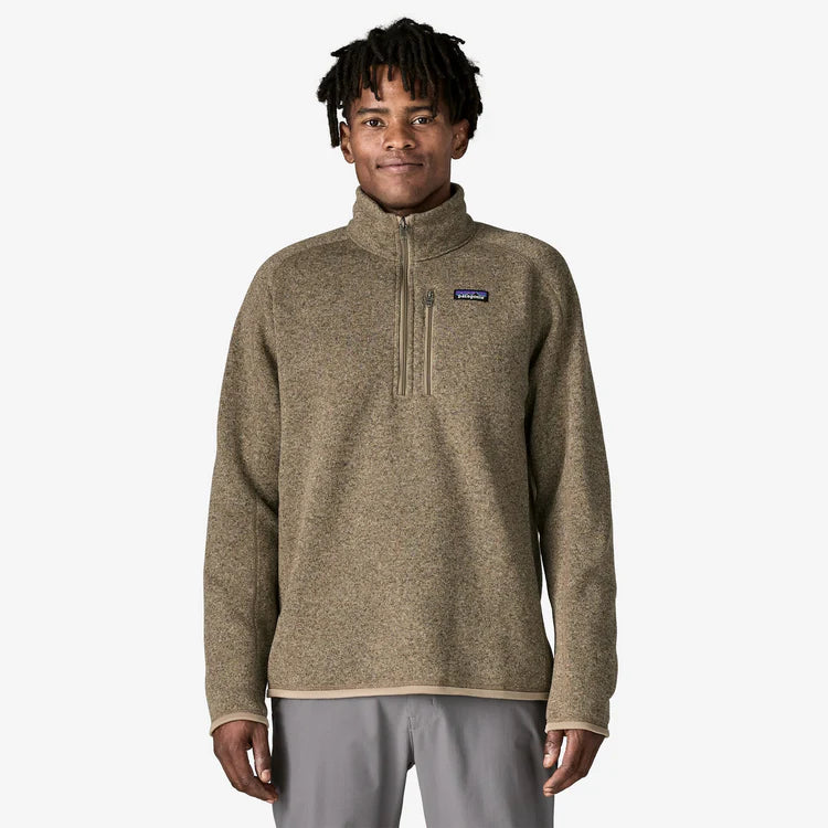 Patagonia Men's Better Sweater® 1/4 Zip - Seabird Grey w/Seabird Grey - Stencil