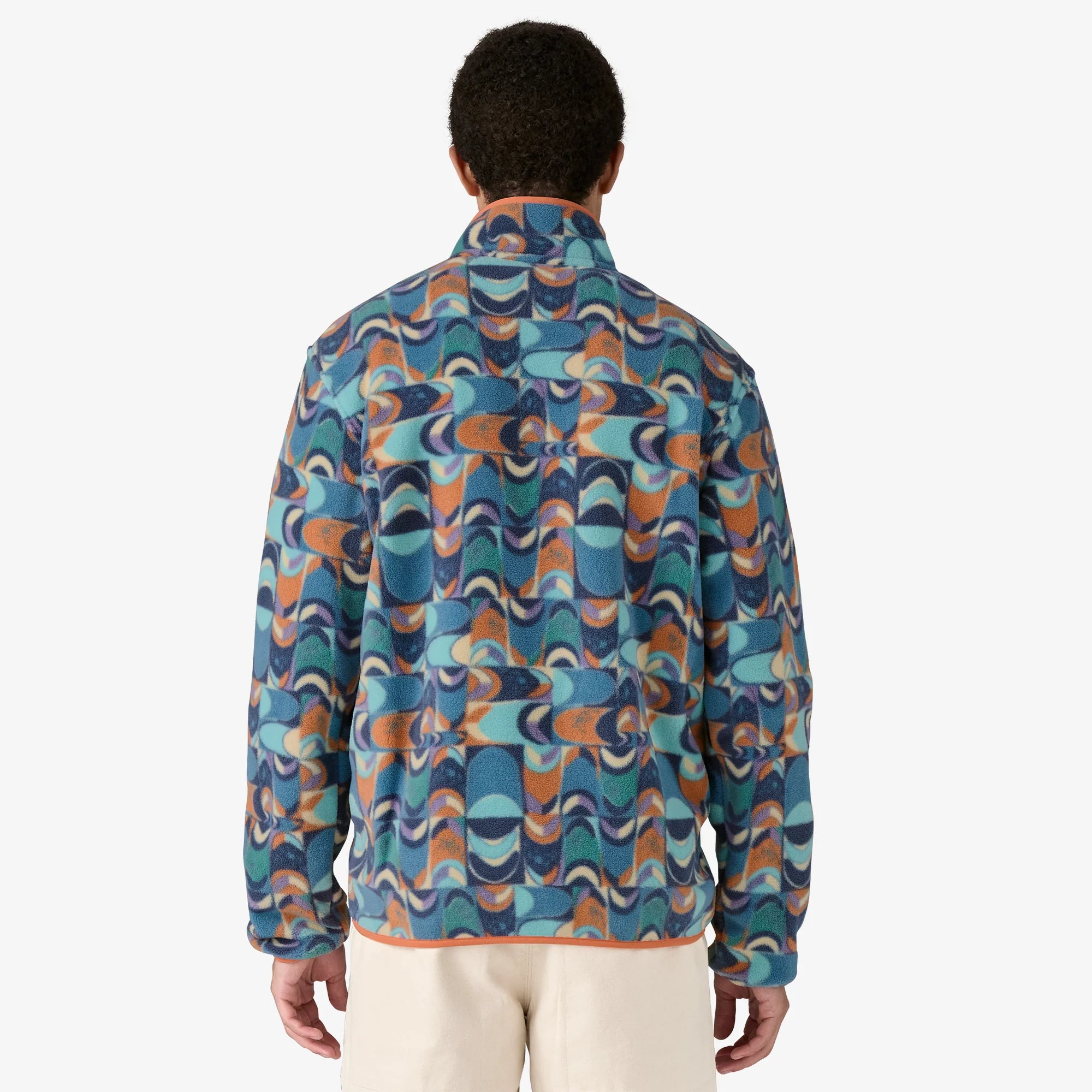 Patagonia Men's Lightweight Synchilla® Snap-T® Pullover - Swallowtail Geo: Still Blue - Stencil