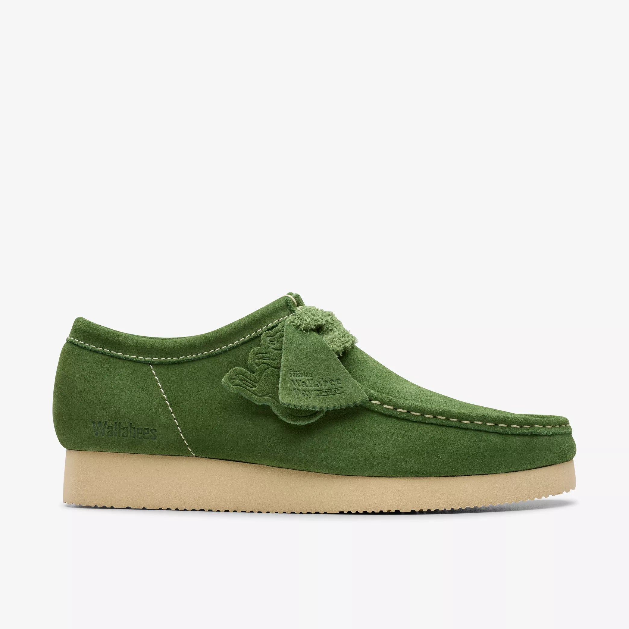 Clarks Wallabee 2604 Green Suede - Stencil