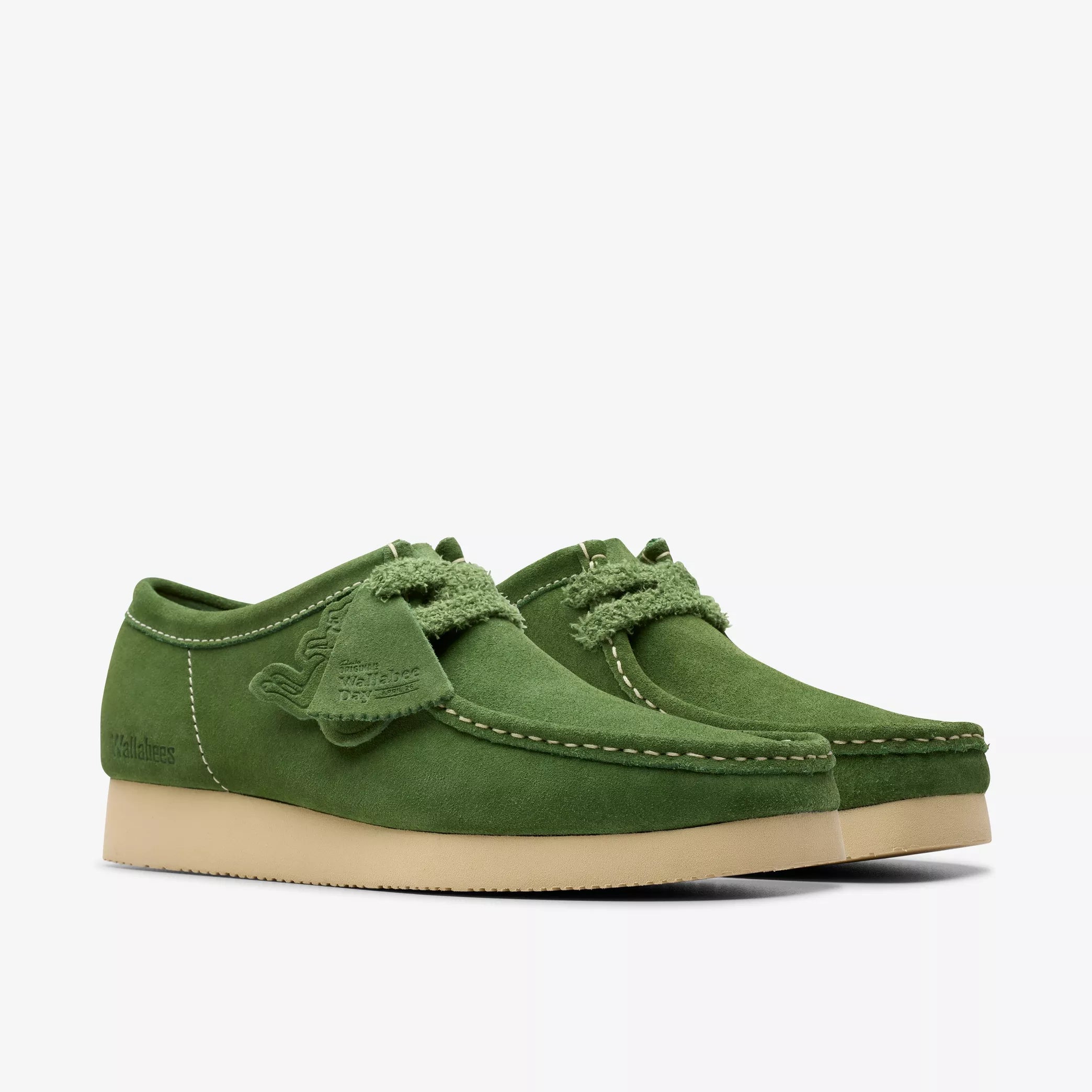 Clarks Wallabee 2604 Green Suede - Stencil
