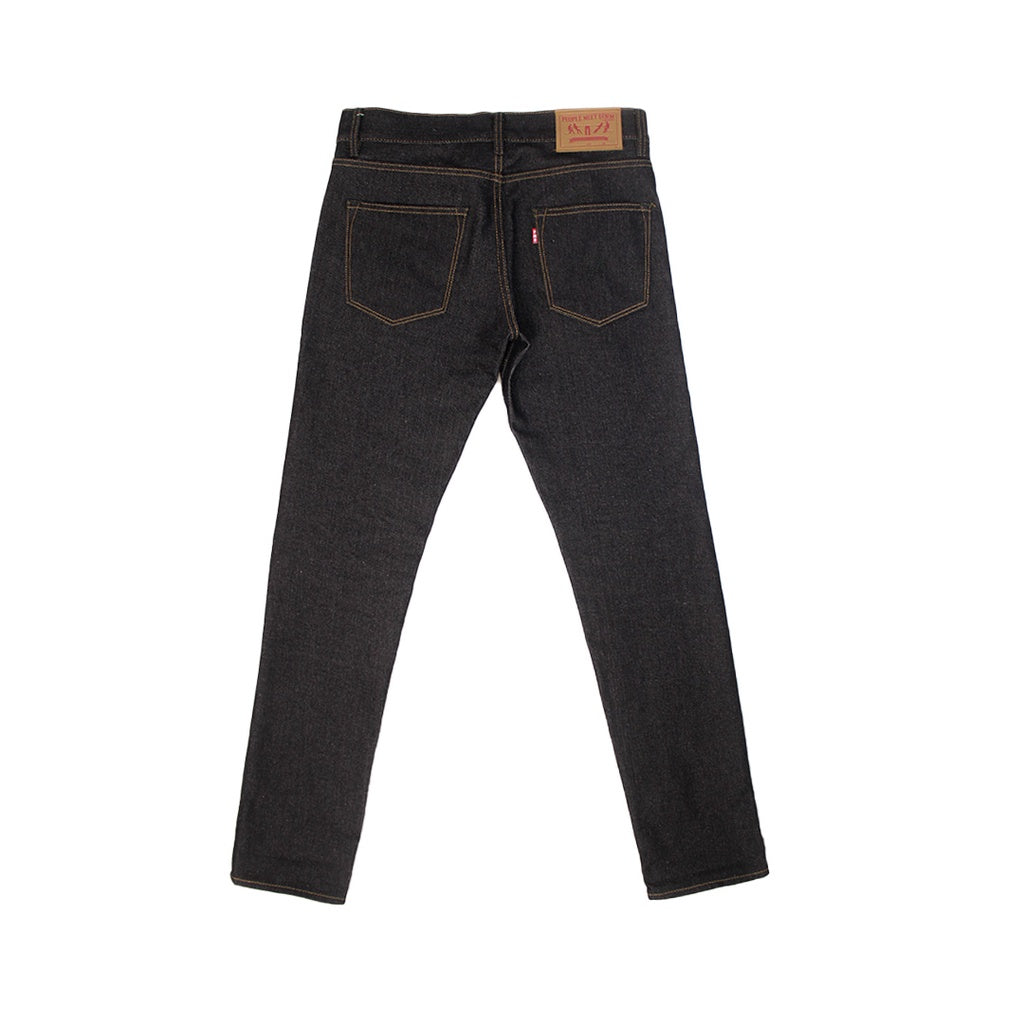 PMD & Co Gorilla 14oz Black Indigo Denim Selvedge Accent Slim Fit - Stencil