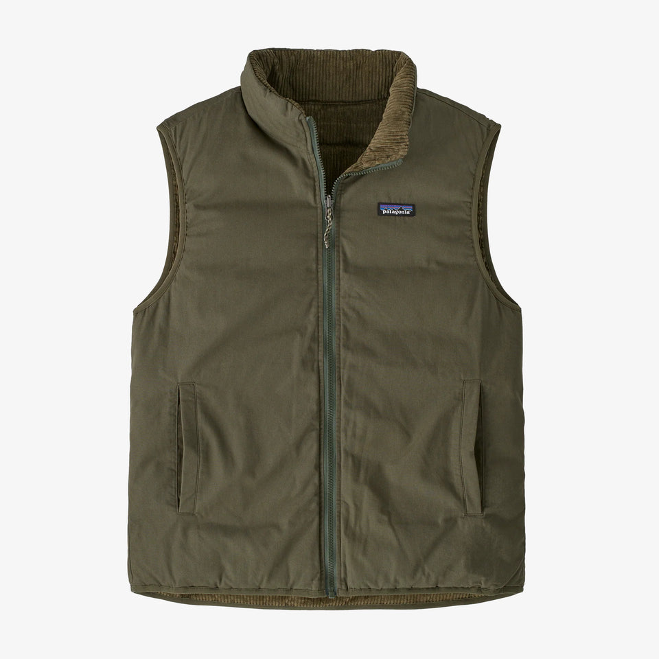 Patagonia Reversible Cotton Down Vest - Basin Green