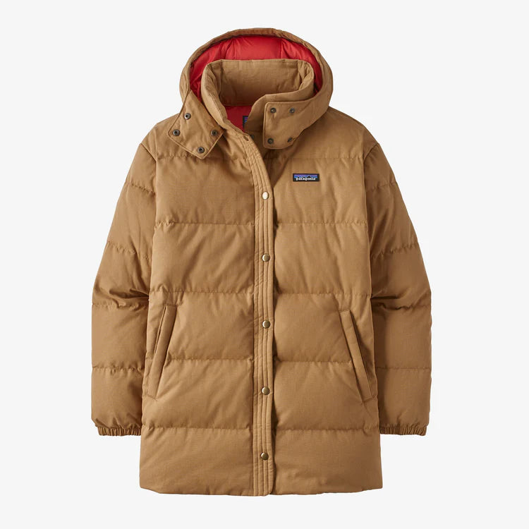 Patagonia Women's Cotton Down Parka Nest Brown - Stencil