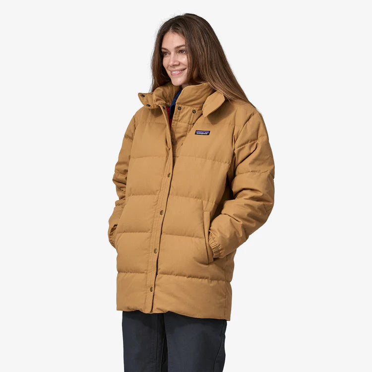 Patagonia Women's Cotton Down Parka Nest Brown - Stencil