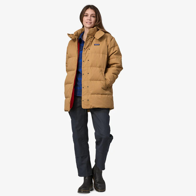 Patagonia Women's Cotton Down Parka Nest Brown - Stencil