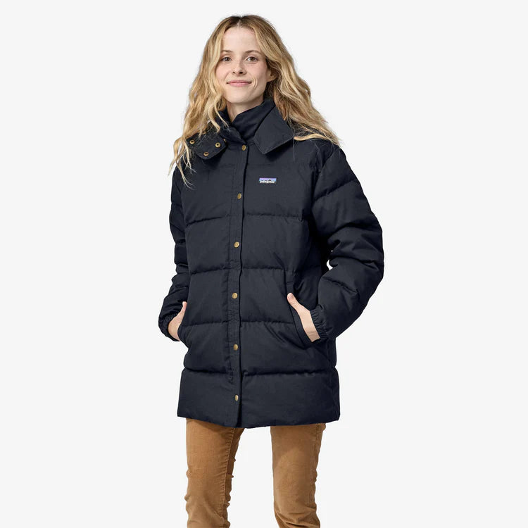 Patagonia Women's Cotton Down Parka Pitch Blue - Stencil