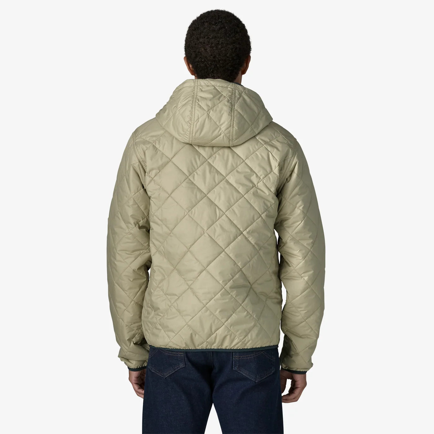 Patagonia Men's Diamond Quilted Bomber Hoody - Weathered Stone w/Summit Blue