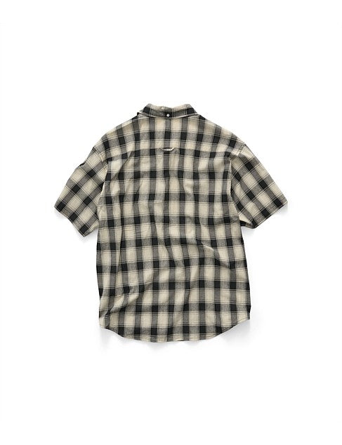 S-Double Vista SS Shirt - Black/White - Stencil