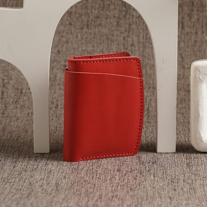 Philo Goods Bifold Wallet with outer Pocket - Red