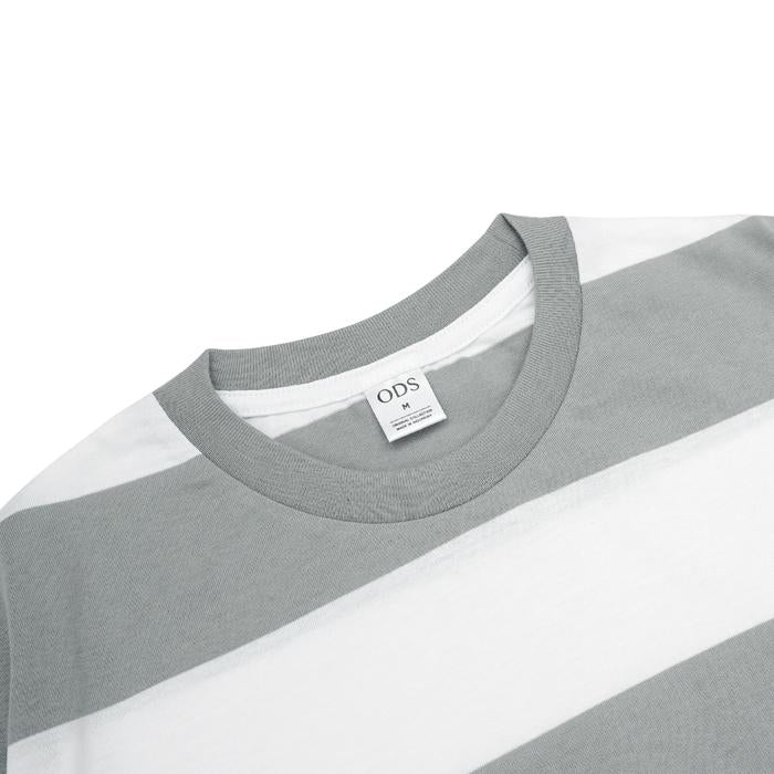 ODS Stripe Tee - White/Grey